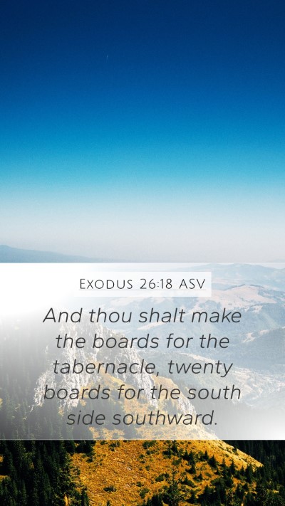 Exodus 26:18 ASV Mobile Phone Wallpaper - And thou shalt make the boards for the - Mobile Bible Verse Wallpaper