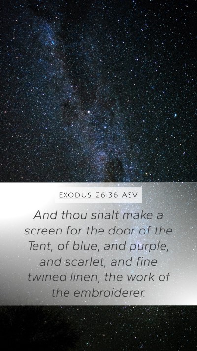 Exodus 26:36 ASV Bible Verse Image