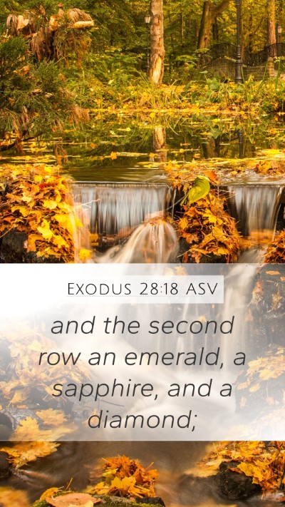 Exodus 28:18 ASV Bible Verse Image
