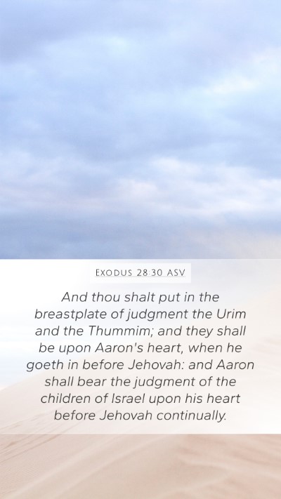 Exodus 28:30 ASV Bible Verse Image