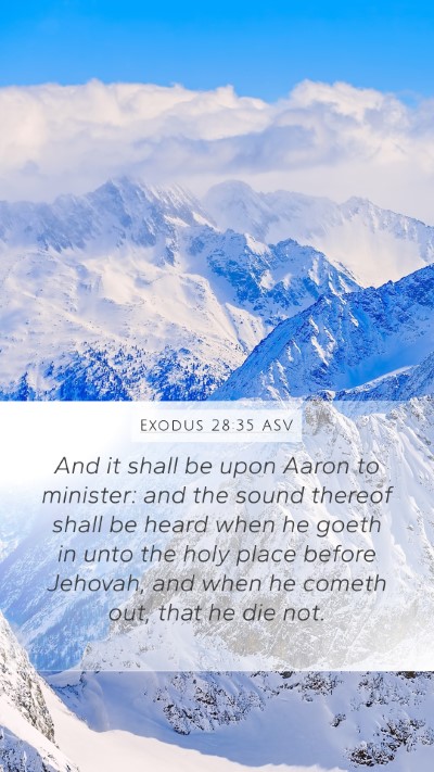Exodus 28:35 ASV Bible Verse Image