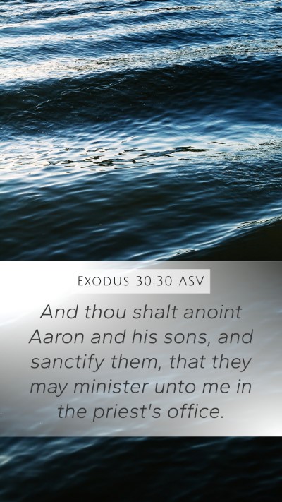 Exodus 30:30 ASV Bible Verse Image
