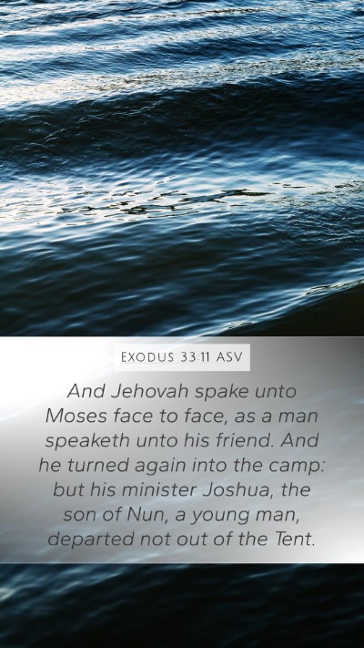 Exodus 33:11 ASV Bible Verse Image