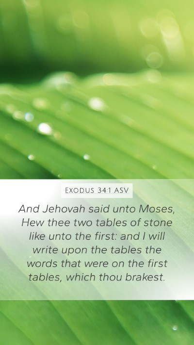 Exodus 34:1 ASV Bible Verse Image