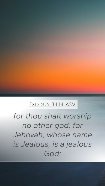 Exodus 34:14 ASV Bible Verse Image