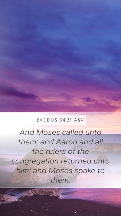Exodus 34:31 ASV Bible Verse Image