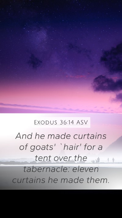 Exodus 36:14 ASV Mobile Phone Wallpaper - And he made curtains of goats' `hair' for a tent - Mobile Bible Verse Wallpaper