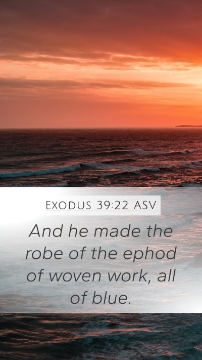 Exodus 39:22 ASV Bible Verse Image