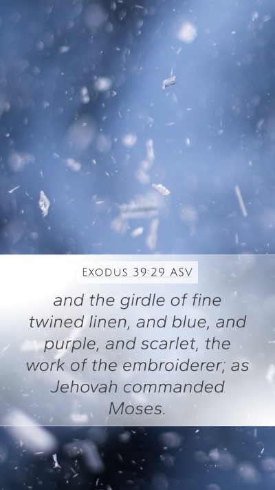 Exodus 39:29 ASV Bible Verse Image
