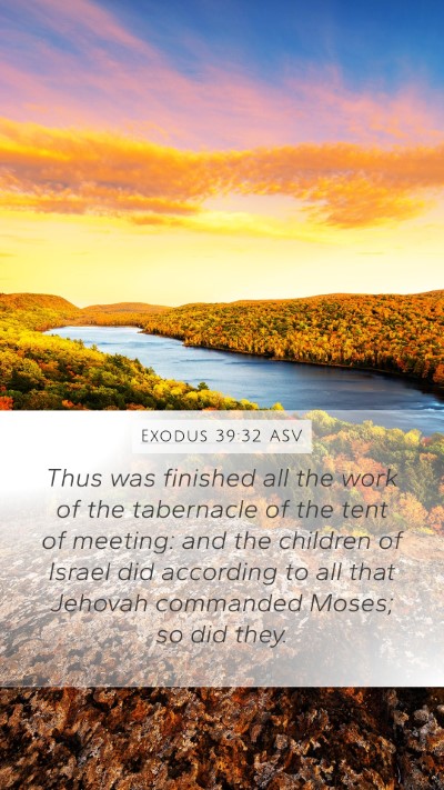 Exodus 39:32 ASV Bible Verse Image