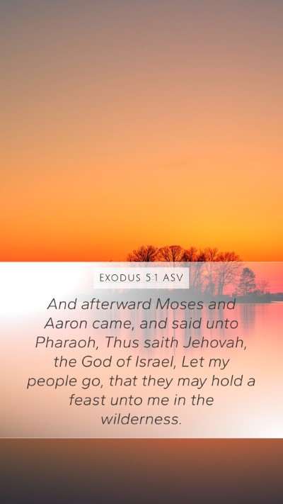 Exodus 5:1 ASV Bible Verse Image