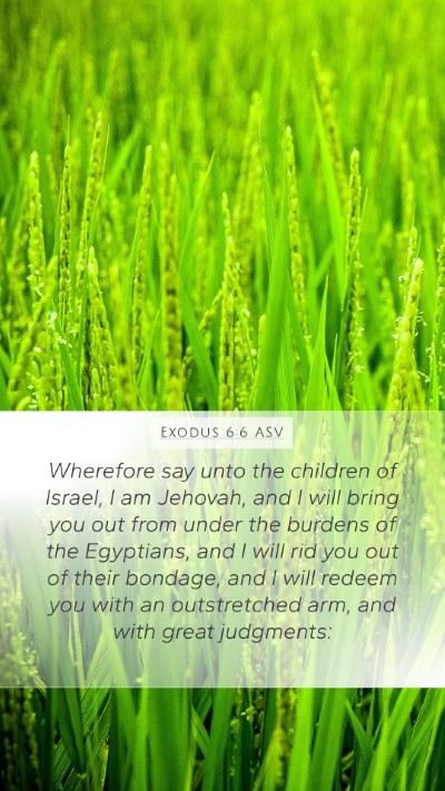 Exodus 6:6 ASV Bible Verse Image