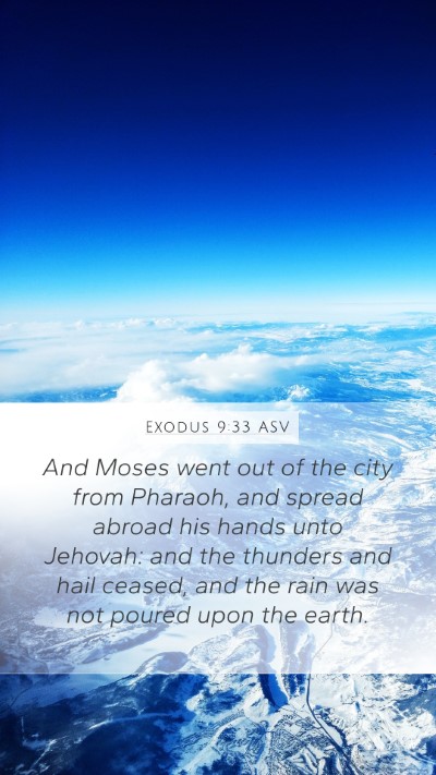 Exodus 9:33 ASV Bible Verse Image