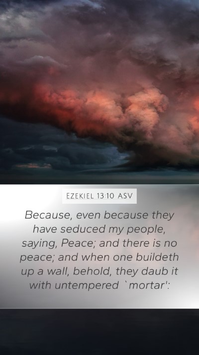 Ezekiel 13:10 ASV Bible Verse Image