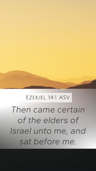Ezekiel 14:1 ASV Bible Verse Image