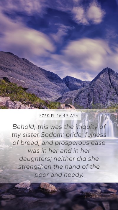 Ezekiel 16:49 ASV Bible Verse Image