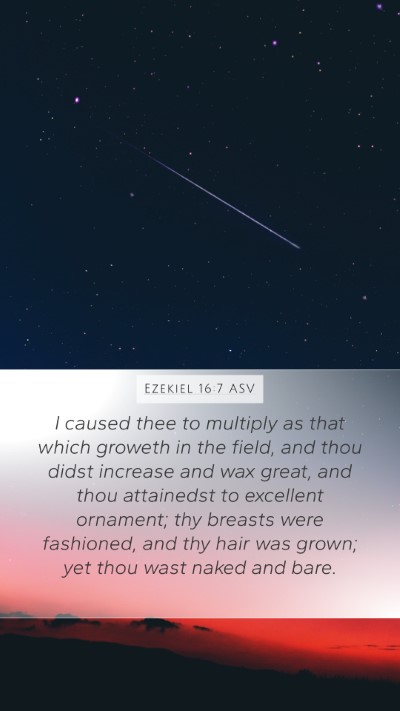 Ezekiel 16:7 ASV Bible Verse Image