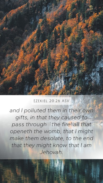 Ezekiel 20:26 ASV Bible Verse Image