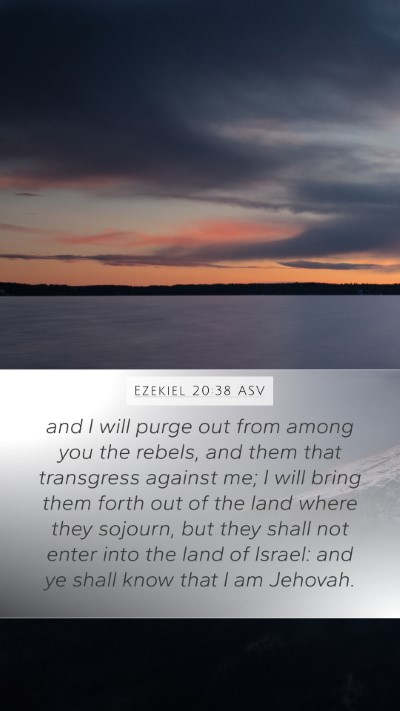 Ezekiel 20:38 ASV Bible Verse Image