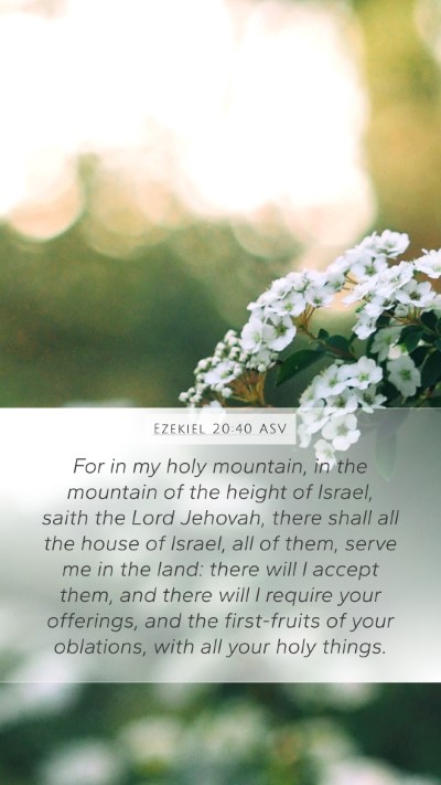 Ezekiel 20:40 ASV Bible Verse Image