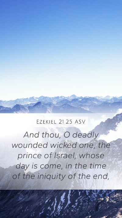 Ezekiel 21:25 ASV Bible Verse Image