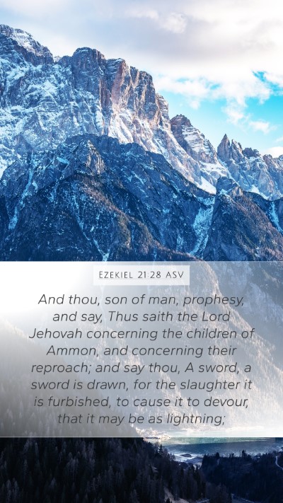 Ezekiel 21:28 ASV Bible Verse Image