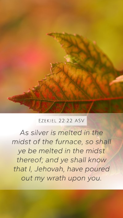 Ezekiel 22:22 ASV Bible Verse Image