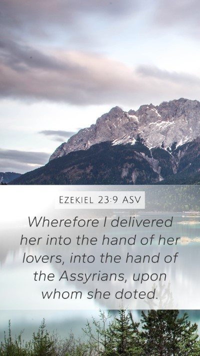 Ezekiel 23:9 ASV Bible Verse Image
