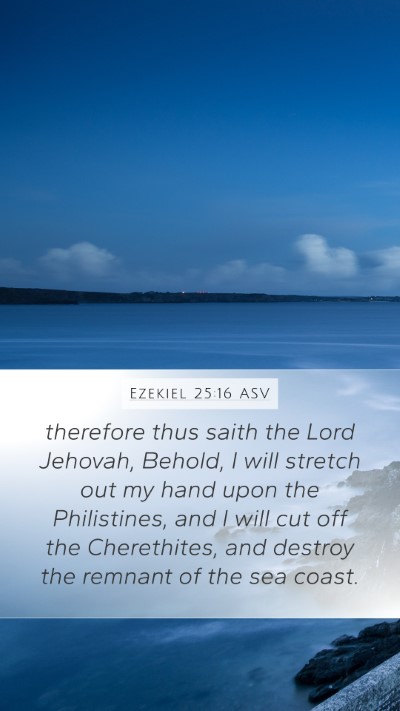 Ezekiel 25:16 ASV Bible Verse Image