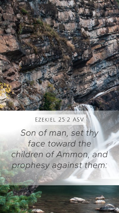 Ezekiel 25:2 ASV Bible Verse Image