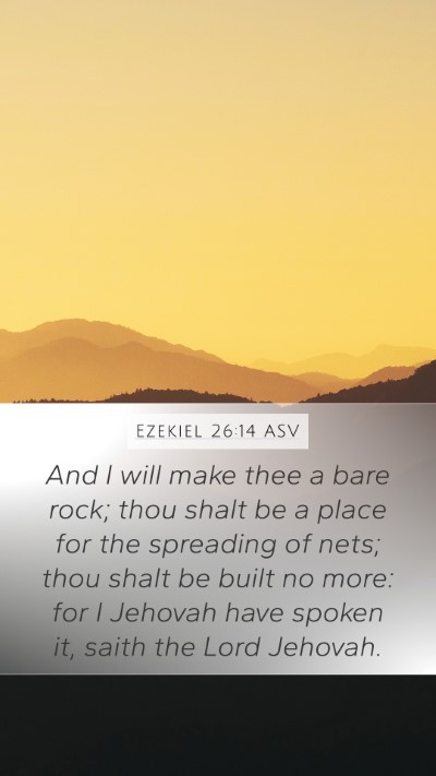 Ezekiel 26:14 ASV Bible Verse Image