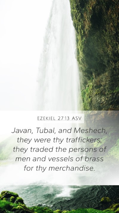 Ezekiel 27:13 ASV Bible Verse Image