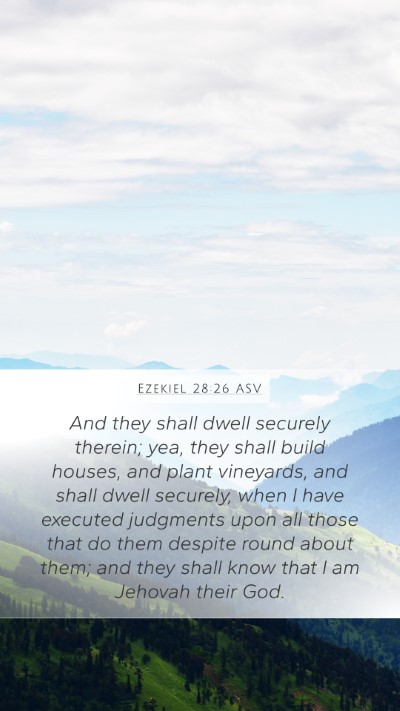 Ezekiel 28:26 ASV Bible Verse Image