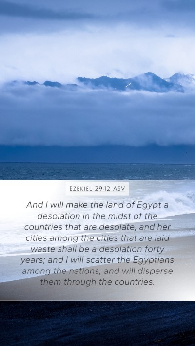 Ezekiel 29:12 ASV Bible Verse Image