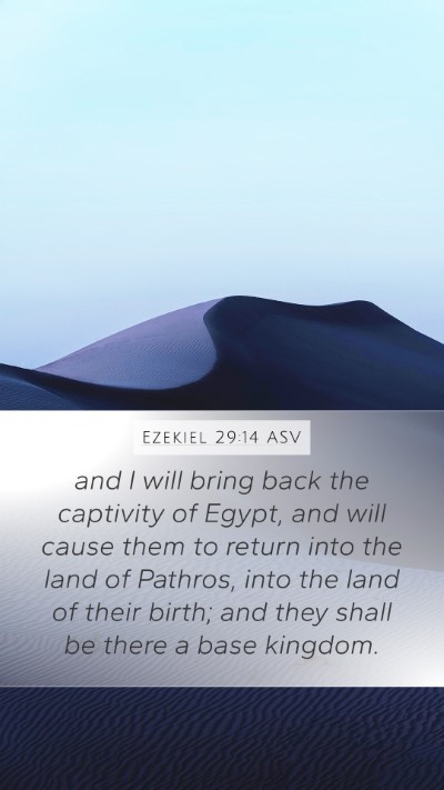 Ezekiel 29:14 ASV Bible Verse Image