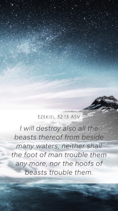 Ezekiel 32:13 ASV Bible Verse Image