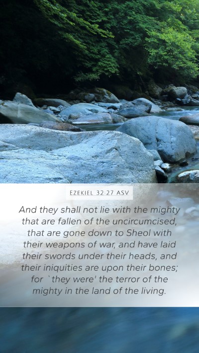 Ezekiel 32:27 ASV Bible Verse Image