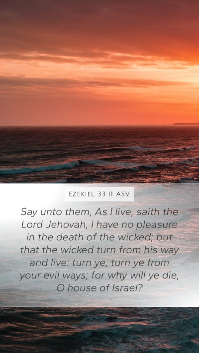 Ezekiel 33:11 ASV Bible Verse Image
