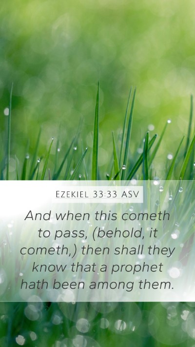 Ezekiel 33:33 ASV Bible Verse Image