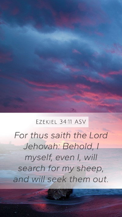 Ezekiel 34:11 ASV Bible Verse Image
