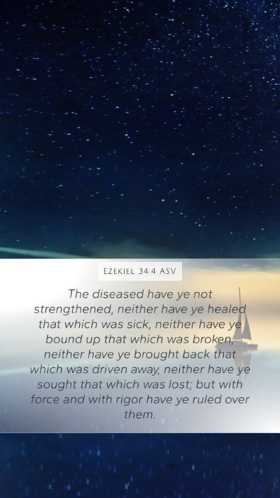 Ezekiel 34:4 ASV Bible Verse Image