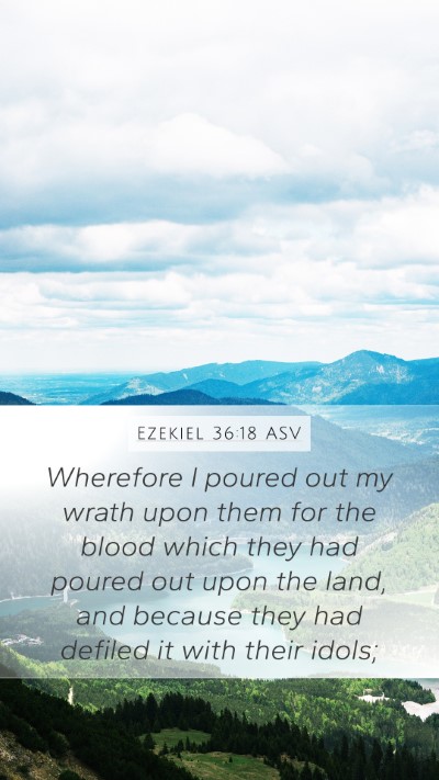 Ezekiel 36:18 ASV Bible Verse Image