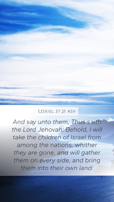 Ezekiel 37:21 ASV Bible Verse Image