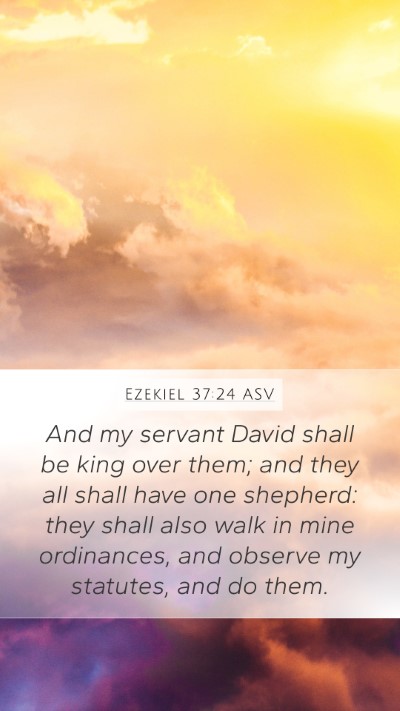 Ezekiel 37:24 ASV Bible Verse Image