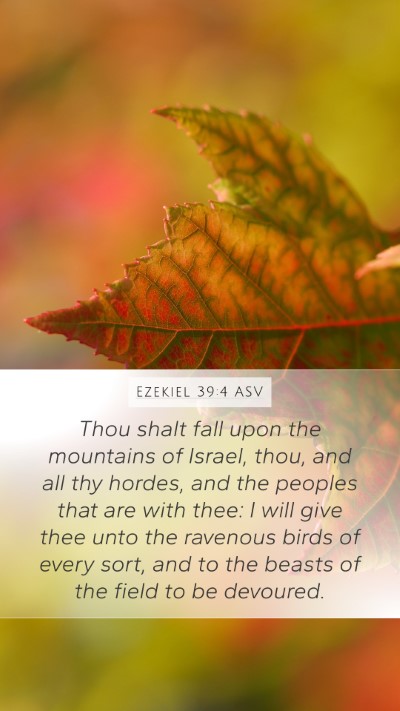 Ezekiel 39:4 ASV Bible Verse Image