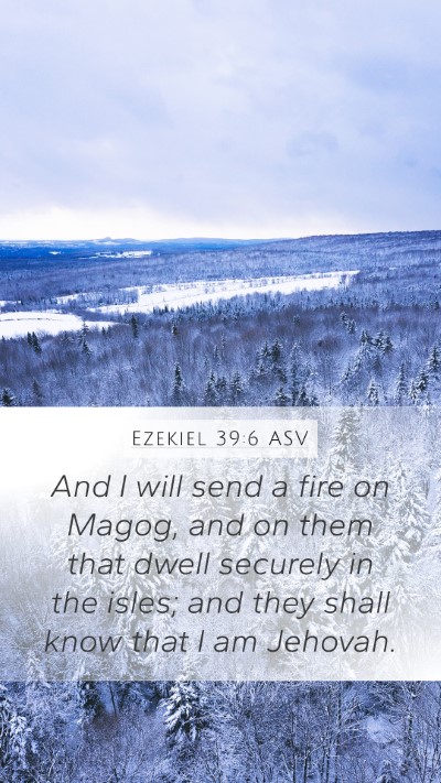 Ezekiel 39:6 ASV Bible Verse Image