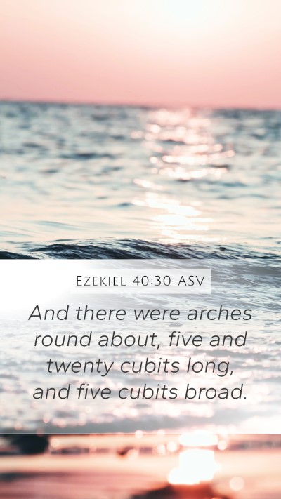 Ezekiel 40:30 ASV Mobile Phone Wallpaper - And there were arches round about, five and - Mobile Bible Verse Wallpaper