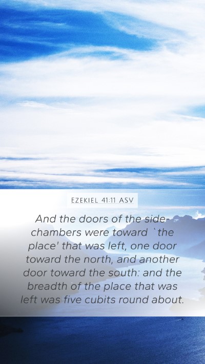 Ezekiel 41:11 ASV Bible Verse Image