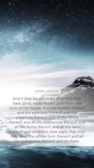 Ezekiel 43:11 ASV Bible Verse Image
