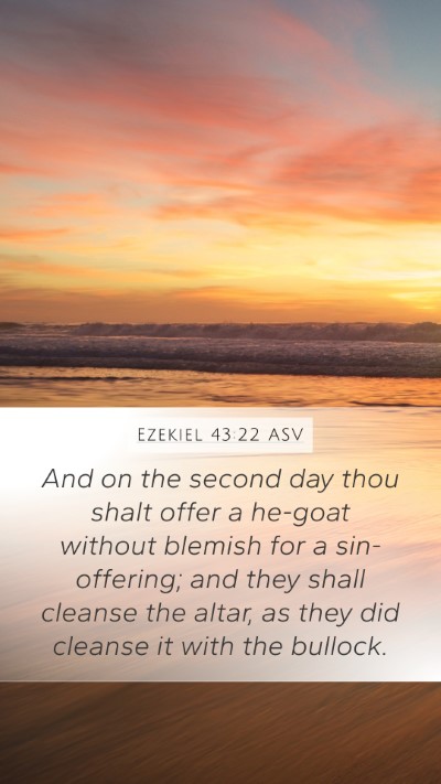 Ezekiel 43:22 ASV Bible Verse Image